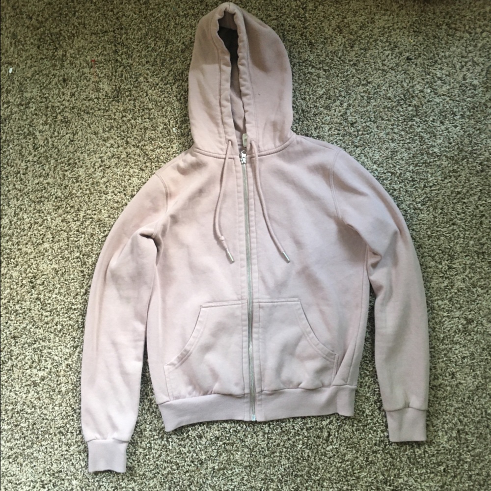 Blush/Dusty Pink Zip Up Hoodie (H&M)